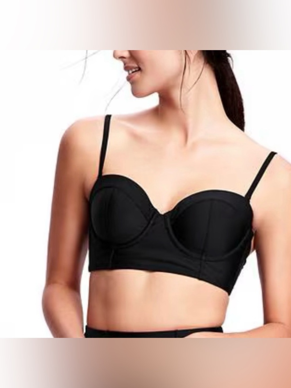 NWT Old Navy Underwire Longline Swim Top Balconette - Medium